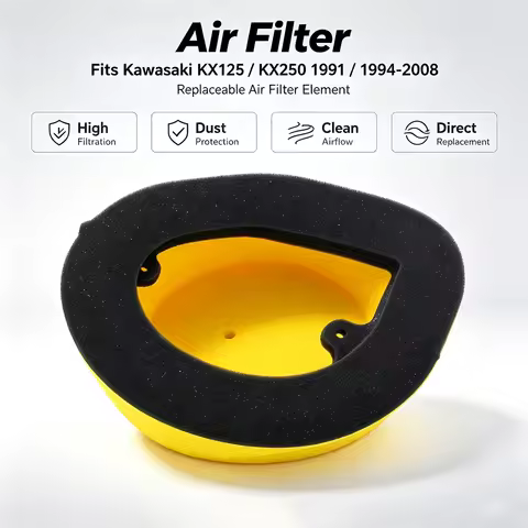 Motorcycle Air Filter Is Suitable for Kawasaki KX125 KX250 1991/1994-2008 11013-1264