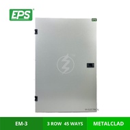 EPS EM-3 / EM3-3M 3Row 45Way Metalclad Enclose DB Box / MCB Metal Box / Distribution Box