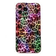 กรณีโทรศัพท์พิมพ์ลาย Cheetah/Leopard สีสันชิ้นเดียว ป้องกันการกระแทกเข้ากับ Apple, /Galaxy, Infinix,