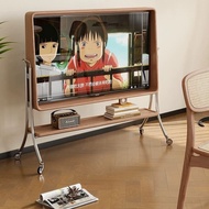 Nordic Solid Wood Portable TV Bracket Small Apartment TV Cabinet Living Room TV Rack Simple Storage 
