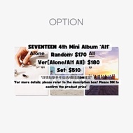[ALBUM] 專輯代購服務 【*PRE ORDER*  [RANDOM/VER/SET]  SEVENTEEN 4th Mini Album 'Al1'】#seventeen #dont wanna