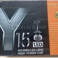 2PCS Lampu Head lamp Led Projie H4 Mini Lens Y6 Y7 Y8 Y11 Original Super Terang Bohlam Mobil LED 35W