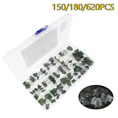 150-620PCS 100V Polyester Film Capacitor Assorted Kit 0.33nf 0.47nf 0.56nf 0.82nf 1nf 2A331J 2A471J 