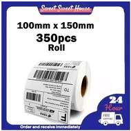 A6 Thermal Sticker/ Waybill Paper- 350pcs/500pcs Per Roll（ReadyStock）