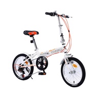 BIKEONE T6 16吋6速轉把變速文藝小清新摺疊車小折兒童自行車(親子陪伴、運動代步最佳首選)-多色可選_廠商直送