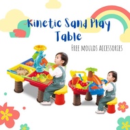 Kinetic Sand Play Table for Early Learning and Sensory Games Round and Square Play Table
