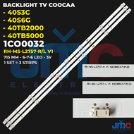 Backlight TV Coocaa 40 Inch 40S3C 40S6G 40TB2000 40TB5000 RH-MS-L2757-R V1 RH-MS-L2757-L V1