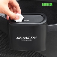 {hot} Plastic Car Storage Box Trash Can For Mazda Skyactiv Technology Logo 3 6 CX 5 CX3 Auto Accessories