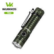 Wurkkos TS22ชาร์จได้21700ไฟฉาย LED XHP70.3 HCRI ประสิทธิภาพสูงสุด4500LM IP68กับชาร์จย้อนกลับสำหรับกา