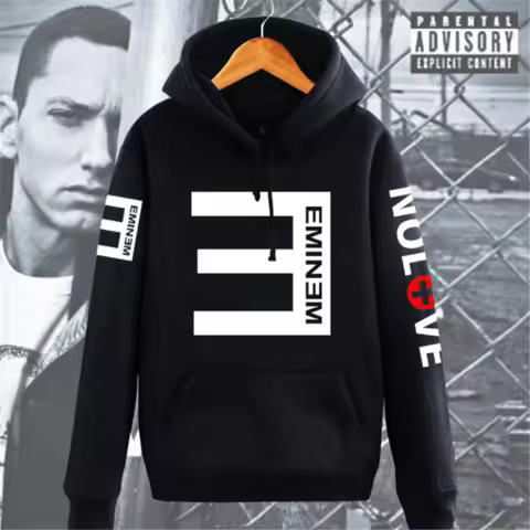 Rapper Eminem Music Album Hoodies World Tour Gift for Fan Graphic Hoodie Men Women Hip Hop Style Ove