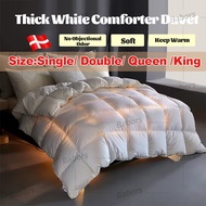 Thick White Duvet Filler Comforter Hotel Kumot queen Comforter single double thick comforter