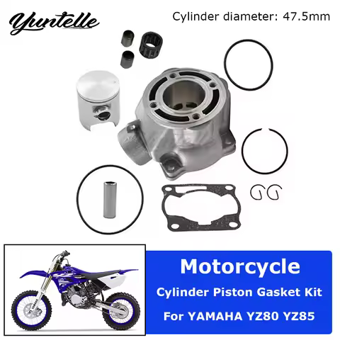 47.5 mm Engine Cylinder Piston Rings Head Gasket Kit For YAMAHA YZ80 YZ85 YZ 80 85 85cc 1997-2018 AV