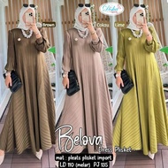 Gamis wanita premium terbaru bellova dress plisket maxy