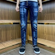 D2 embroidered blue jeans for men Menswear Pants