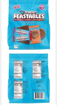 *預購* Mr Beast Feastables Assorted Chocolate Variety Pack, 綜合巧克力包 32.06 Oz (70 Count)