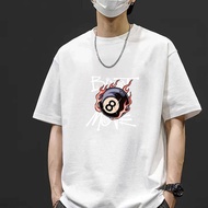 Men's Graphic T-Shirt with Billiard 8 Ball Design, Casual Short Sleeve Tee, Comfortable Fit for Ever