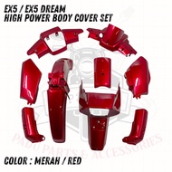 EX5 EX5 DREAM HIGH POWER HONDA COVER SET 🔥 MURAH 🔥 PURPLE BLUE RED SILVER PEARL WHITE