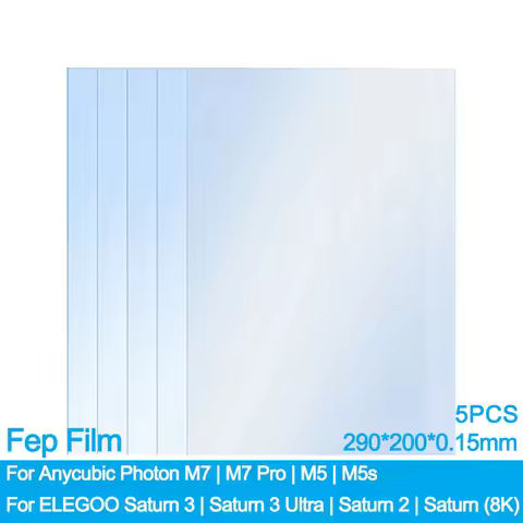 10.1Inch FEP Film 290*200*0.15mm for Anycubic Photon Mono M7 Pro M5 M5s Pro ELEGOO Saturn 3 Series S