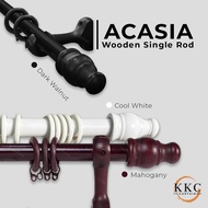 KKC Rod ACASIA Wooden Single Curtain Rod/Langsir Kayu/Rod Langsir/Batang langsir /Ready Stock