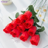 Pinkcat Red Silk Roses Bouquet Vases Home Decortiong Garden Wedding Decorative s Fake Plant Wholesale Artificial Flowers SG
