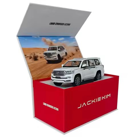 JKM Diecast Alloy 1/32 Land Cruiser LC200 Car Model Adult Collection Static Display Souvenir Gift Bo
