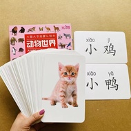 Toddlers Animal Flash Cards Montessori Baby Flash Card Early Learning Kids Chinese Literacy Card