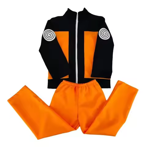 Adult Akatsuki Cosplay Costume Kids Anime Ninja Uniform Uzumaki Costumes Set Jacket Pant Headband Fr
