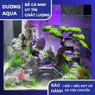 Mini Fish Tank Size D30cm x W20cm x H20cm With Super Beautiful Buddha Statue Miniature Layout