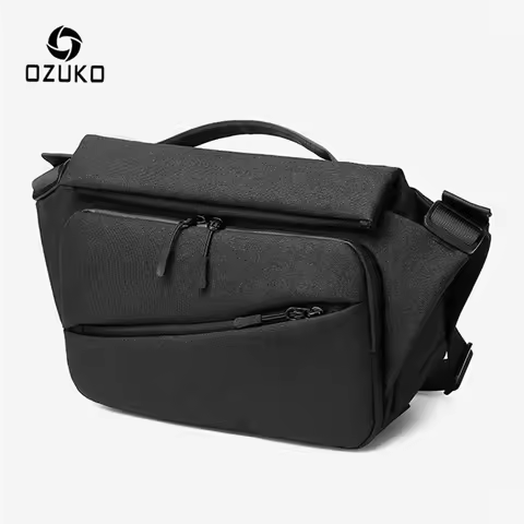 OZUKO Men Crossbody Bags Male Messenger Bag USB Charging Multifunction Riding Waterproof Shoulder Ba