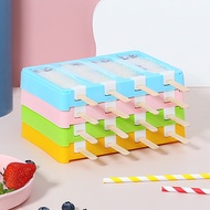 Square Ellipse Food Grade Ice Cream Popsicle Mold High Quality Easy Demoulding Ice Making Kit With Lid Baby Food