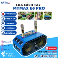 Loa Xách Tay - tặng kèm chân loa 502m / LOA MTMAX E6 Pro 16 Loa BASS20 âm thanh sắc nét loa hát kar