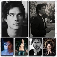 Kertas poster seni Ian Joseph Somerhalder untuk hiasan dinding dapur, cetakan dekorasi rumah