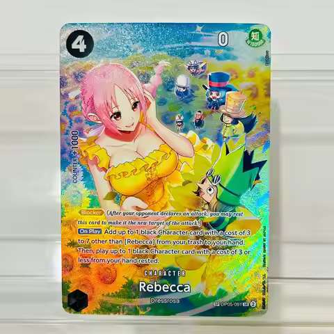 One Piece Rebecca OP05-091 SP Card English Version Holographic Texture Cards Perfect Condition DIY P