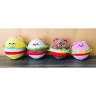 Burger Keychain stuffed toy / plush toy