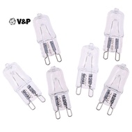 V&P 10Pcs G9 Pin Halogen 120V 25W 40W 60W Light Bulb JCD G9