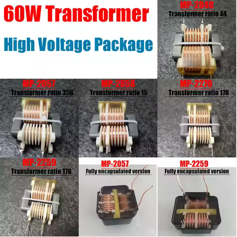 60w High Power Transformer High Voltage Package Transformer Ratio 44 Ignition Booster Coil MP-2040 M
