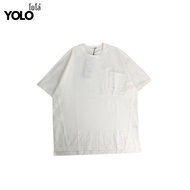 YOLO เสื้อยืดคอกลม OVERSIZE เสื้อยืดคอปกโอเวอร์ไซส์ เสื้อคอตตอน คอกลม แนวสตรีท Y251155