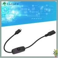 TAMAKO Type C Male to Female, with ON/ Switch 30cm/11.8inch Power Extension Cord, Wide Compatibility