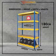eGoMart [400KG / Level] 6ft 7ft 8ft 5 tiers boltless rack shelf rack rak dapur rak rak besi bertingk