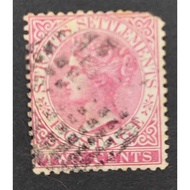 STRAITS SETTLEMENTS, 2 CENTS, USED, CONDITION NOT GOOD