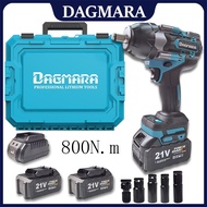 DAGMARA DIW01-800 1/2" Sq Lithium-Ion Brushless Cordless High Torque Drive Utility Impact Wrench 800
