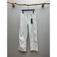 [Correct Version] D Back Waist Leather Logo Embroidered Letter Brand Logo Logo Cotton Corduroy Cargo