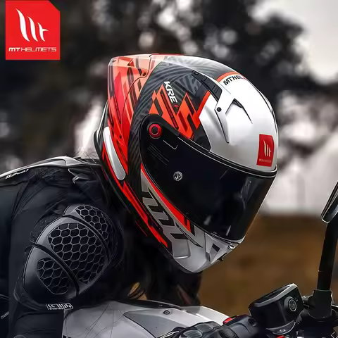 MT KRE+ Carbon Fiber Motorcycle Helmet ECE DOT Approved Full Face Professional Racing Off-road Helme