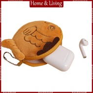 AOTO Plush Change Purse with Zippers for Girls Headphone Storage Bag Fish Coin Purse