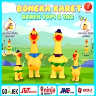 BBS Mainan Bebek Karet Encit Ada Lampu / Bebek Screaming / Bebek Berteriak / Bebek Pencet Bisa Bunyi