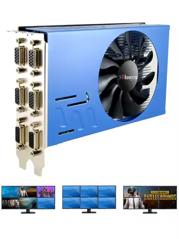 SRhonyra R7 350 Graphics Card 4VGA/6VGA Multi-Display AMD GPU 2G/4G GDDR5 Multi-Monitors Video Card 