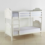AURORA solid wood bunk bed double decker kayu bunker bed 2 single bed classic katil bed frame solo murah ready stock