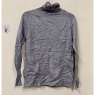 New Style Fashionable Turtleneck Pullover Sweater Simple Loose Solid Color Knit Sweater Bottoming Sh