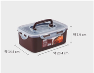 (ReadyStock)🥬Made in Korea [Daiso] Natural Rectangular Kimchi Container 1.5L | Wine Color | Airtight