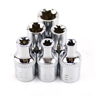 6pcs/set 1/4 Inch Torx Stars Female Bits E Sockets E4 E5 E6 E7 E8 E10 Hand Tool
